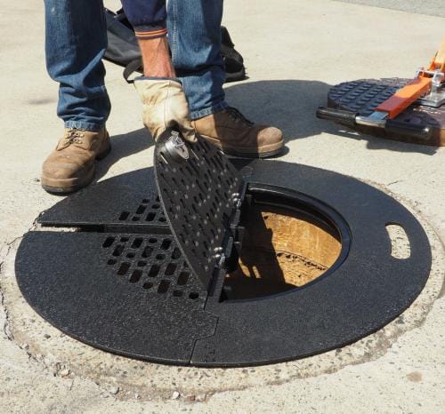 Manhole Safety Grates | Folding ​Circular Grate